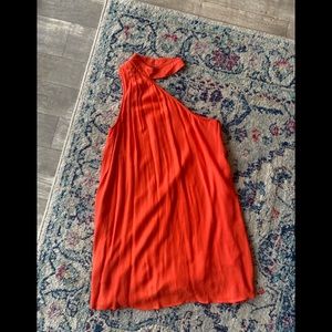 Orange cocktail dress